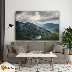 Fotodrobė "Cloudy morning in the mountains"